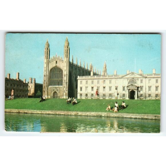 Vintage Linen Postcard King's College Chapel Cambridge 1930s-40s - Picture 1 of 2